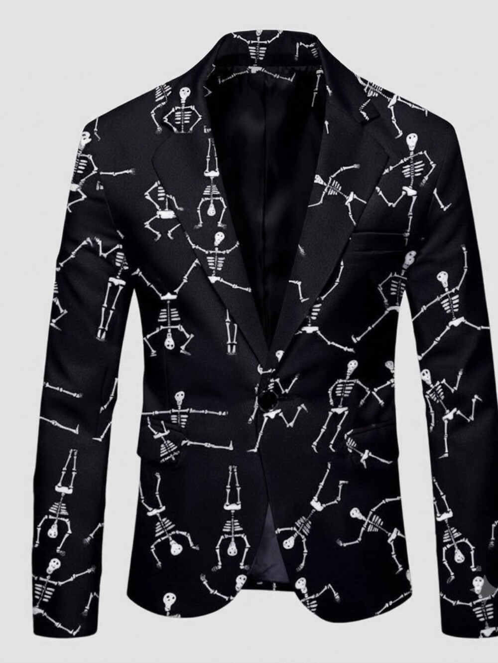 NWOT Men's Black Skeleton Print Blazer Size M/ 40R